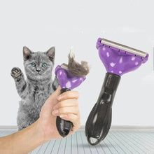 Load image into Gallery viewer, Cat &amp; Dog Hair Removal Comb – Professional Grooming Brush for Shedding Control, Massage &amp; Cleaning | Stainless Steel Deshedding Tool
