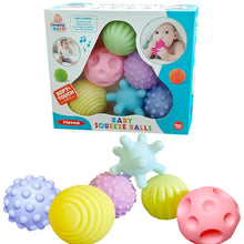 Load image into Gallery viewer, 6Pcs Textured Multi Ball Set for Baby Tactile Training
