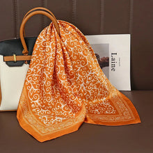 Load image into Gallery viewer, Luxury Satin Silk Square Scarf – Shawl, Hijab &amp; Fashion Wrap 2023
