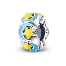 将图片加载到图库查看器，100% 925 Sterling Silver Rainbow Zircon Butterfly Dragon Silicone Stopper Charms - Colorful Beads for DIY Bracelets, Customizable Jewelry for All Occasions
