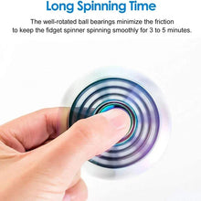 Load image into Gallery viewer, Metal Rainbow Fidget Spinner – Colorful EDC Hand Spinner Toy for Kids &amp; Adults | Anti-Anxiety Stress Relief Finger Spinner Gift
