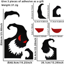 Load image into Gallery viewer, Halloween Door &amp; Window Stickers - Skeleton Hands, Pumpkins, Ghosts, and Witch Hat Decor
