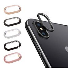 将图片加载到图库查看器，2 In 1 Metal Camera Lens Protector For Iphone 7 8 Plus X Lens Protective Circle Ring Cover With Tempered Glass For Iphone X Scratch Resistant Hd Tempered Glass Camera Screen Protector
