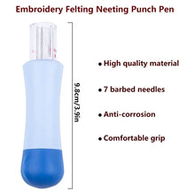 Load image into Gallery viewer, Felting Needle Tool with 7 Needles - DIY Starter Kit for Wool Crafts
