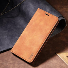 Load image into Gallery viewer, Wallet Skin Friendly Magnetic Flip With Card Slot Leather Case For iPhone 14 Pro Max 13 12 11 SE X XR XS Max Popular PU Leather Impact Resistant Built-In Magnet Card Holder Pockets Stand Function
