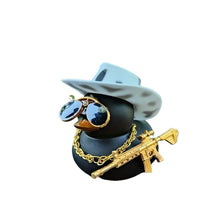 Load image into Gallery viewer, 1PC Cowboy Hat Black Duck Car Decoration Rear View Mirror Decoration
