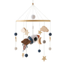 Load image into Gallery viewer, Baby Wooden Bed Bell Cartoon Rabbit Mobile
