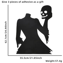 Load image into Gallery viewer, Halloween Door &amp; Window Stickers - Skeleton Hands, Pumpkins, Ghosts, and Witch Hat Decor
