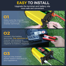 将图片加载到图库查看器，4000W Vehicle Smart Inverter Dual LCD Display 12V To 220V/110V Intelligent Power Inverter Digital Power Inverter for RV Caravan
