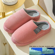 Load image into Gallery viewer, Thick Sole Home Indoor Outside Men And Women Couples Winter Household Warm Fluffy Slippers High Heels Plush Cotton Shoes Ladies
