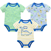 Load image into Gallery viewer, 3/6 PCS Baby Cotton Bodysuits Set Short Sleeve Summer Outfits for Newborn Boys &amp; Girls 0–12 Months
