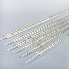 Load image into Gallery viewer, 5Pcs/Lot 0.1ml To 50ml Glass Graduated Pipette With Color Mark, All Size Available Glass Dropper Pipet Tube Transfer Pipette
