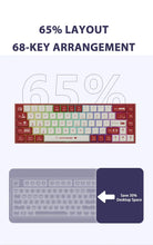 Load image into Gallery viewer, AJAZZ AK680 Mechanical Keyboard ABS Keycap 68 Keys Wired Wireless Bluetooth Gamer Keyboard Hot Swap Custom Gasket for Pc Laptop
