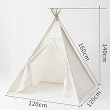 Load image into Gallery viewer, Portable Kids Play Tent Wigwam Teepee Playhouse
