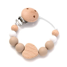 将图片加载到图库查看器，Baby Pacifier Chain Clip Silicone Teether Beads Soother Toy
