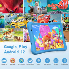 将图片加载到图库查看器，PRITOM 10 inch kids tablet Android 12, 4GB(2+2)+32GB, Quad Core, 6000 mAh, WiFi 6, Dual Camera, Bluetooth, Toddler Tablet

