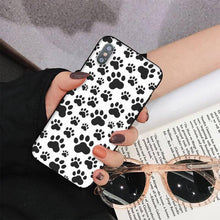Load image into Gallery viewer, Dog Paw Phone Case For Iphone 11 12 13 Mini Pro Max 8 7 6 6s Plus X 5 S Se 2020 Xr Xs 10 Case Paw Print Heart Pet Lovers
