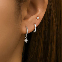 Load image into Gallery viewer, 3-Piece Star Drop Earrings Set – 18K Gold Stainless Steel Dangle Jewelry
