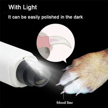 Load image into Gallery viewer, Electric Pet Nail Grinder – USB LED Dog &amp; Cat Clipper
