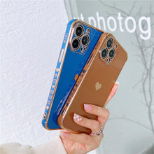 Load image into Gallery viewer, Luxurious Heart Soft Anti-Scratch Full Lens Protection Silicone Girls Shockproof Phone Case for iPhone Phone Case For iPhone 14 13 12 Pro 12Mini Soft Women Elegant Love Heart Shockproof Bumper Phone Case

