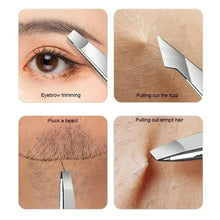 将图片加载到图库查看器，4pcs Set Professional Tweezers Set Perfect For Eyebrow Hair Removal Splinter Very Effortless and Relaxed to Remove for women
