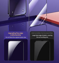 Load image into Gallery viewer, 40D High Quality Full Cover Screen Protector For iPhone 14 13 12 11 PRO MAX Tempered Glass For Iphone XS XR X14 13 12 Mini Plus  Tempered Glass Screen Protector Compatible For iPhone
