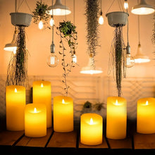 Load image into Gallery viewer, 10-120pcs Flameless LED Flickering Pillar Candles – Battery-Operated, Safe, and Reusable for Weddings, Parties, and Home Décor
