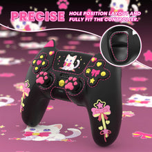 Load image into Gallery viewer, PlayVital Silicone Cover w/Joystick Caps and Sticker for ps5 Controller,  for ps5 Charging Dock - Sweetheart Kitty Black
