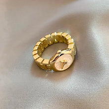 Load image into Gallery viewer, 2023 Unique Imitation Watch Design with Gold Color Open Ring, Gothic Girls' Fashion Jewelry For Women Party Luxury Accessories
