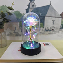 Load image into Gallery viewer, Artificial Rose Flowers Valentines Day Gift for Girlfriend Eternal Rose LED Light Foil Flower Wedding Decor Christmas Gifts
