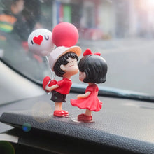 Load image into Gallery viewer, Couple Cute Ornaments for Car, Car Decoration Cute Cartoon Couples Action, Cartoon Car Dashboard Decorations, Cute Lovely Kiss C
