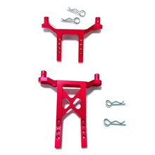 将图片加载到图库查看器，New Metal Upgrade Parts Kit Caster Block Steering Blocks Suspension Arm For Traxxas Latrax Teton 1/18 RC Car Red Parts
