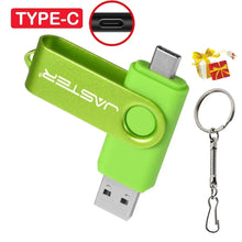 Load image into Gallery viewer, TYPE-C USB Flash Drive 128GB Real Capacity Pen Drive 64GB Free Key Chain Memory Stick Creative Business Gift Red U Disk Blue 32G
