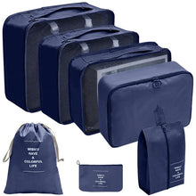 Load image into Gallery viewer, 7/8/9/10 Pcs Travel Organizer Packing Cubes – Lightweight Polyester Luggage Storage Bags for Clothes, Shoes, and Accessories
