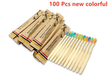 Load image into Gallery viewer, Eco-Friendly Bamboo Toothbrush - Soft Bristles, Vegan, Plastic-Free, 10-Pack
