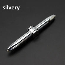 Load image into Gallery viewer, LED Gyro Spinner Pen – Multifunctional Metal Fidget Ballpoint Pen with Light | Stress Relief Spinning Pen for Writing, Focus &amp; Gifts
