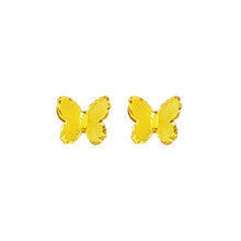 Load image into Gallery viewer, Pure Gold Color 8mm Mushroom Shape Stud Earrings for Women,Fashion 24K Gold GP Heart Flower Butterfly Earring Women's Jewelry
