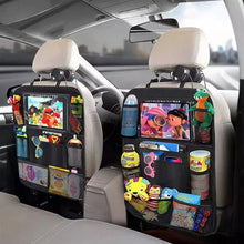 Load image into Gallery viewer, Car Seat Organizer with Tablet Holder – Backseat Storage Bag
