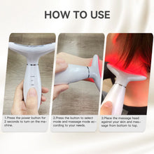 将图片加载到图库查看器，3 in 1 EMS Neck Face Beauty Device with Thermal Neck Lifting Vibration LED Facial Massager Double Chin Remover Skin Care Tool
