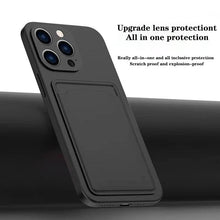 Load image into Gallery viewer, Soft Silicone Phone Case For iPhone 14 13 Pro Max 13 Mini 14Pro Wallet Card Holder Cover Silicone Case for Women Girls Anti-Scratch Soft Lining Protective Case
