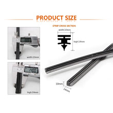 Load image into Gallery viewer, KOSOO 1PCS Car Wiper Blade Insert Natural Rubber Strip 10mm 14"16"17"18"19"20"21"22"24"26"28" Windscreen FR Wipe Car Accessories
