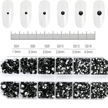 Load image into Gallery viewer, 100/50cm Luxury Crystal Chain Nail Charms - 1.5/2mm Clear &amp; AB Diamond Nail Art Decoration
