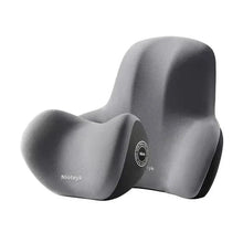 Load image into Gallery viewer, Memory Foam Car Neck and Lumbar Support Cushion – Ergonomic Pillow Set for Comfortable Driving and Posture Relief
