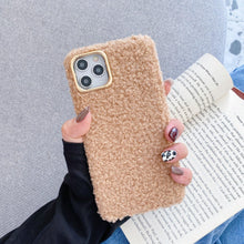 Load image into Gallery viewer, Fashion Lady Gift Case For Iphone Xs Max Xr X 11 Pro Max Se Furry Fluffy Warm Cover For Iphone 6 7 8 Plus Soft Phone Case Flexible Silicon Soft Fluffy Furry Shockproof Protective Phone Case For Iphone
