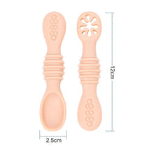 Load image into Gallery viewer, Silicone Baby Sucker Plate &amp; Rice Spoon Set Cute Cartoon Tableware
