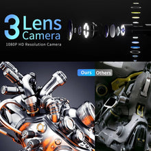 Load image into Gallery viewer, Triple Lens LCD Endoscope 4.3" IPS 1080P IP67 Waterproof Snake Inspection Endoscope Camera for Sewer Duct Drain Pipe
