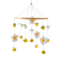 Load image into Gallery viewer, Crib Mobile Rattle Wooden Baby Bell with Felt Cartoon Bear Toys
