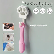 将图片加载到图库查看器，Soft Pet Finger Brush Cats Brush Toothbrush Tear Stains Brush Eye Care Pets Cleaning Grooming Tools Dog Cat Cleaning Supplies Soft Silicone Toothbrush with Long Handle for Dog Cat Pet Dental Care
