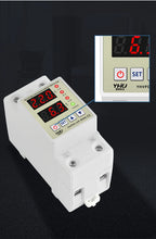Load image into Gallery viewer, Din Rail Adjustable Over Voltage Current and Under Voltage Protector 40A 63A 220V 230V Surge Protector Relay Current Protection
