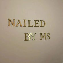 Load image into Gallery viewer, Gold Mirror 3D Letter Wall Stickers – Acrylic Peel &amp; Stick Decor
